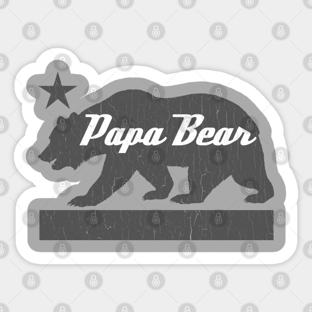 California Bear Family (PAPA Bear) Sticker by robotface